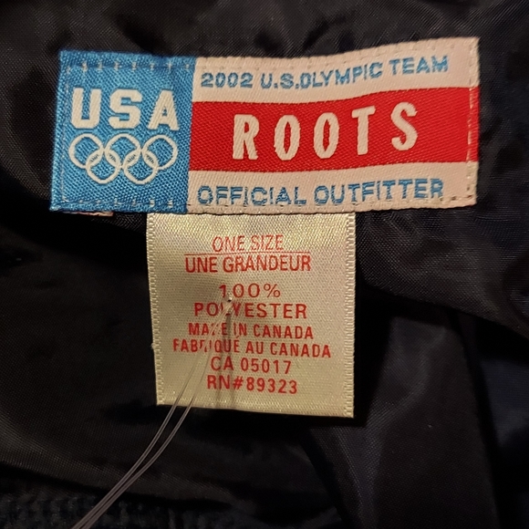 ROOTS 2002 USA Olympic Beenie Salt Lake City NWT Vintage Adjustable - Picture 2 of 5